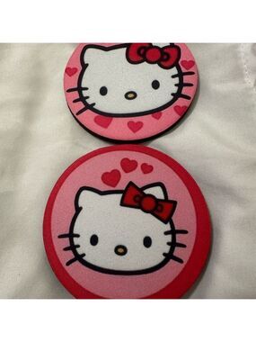 Hello Kitty Pink Coasters Set